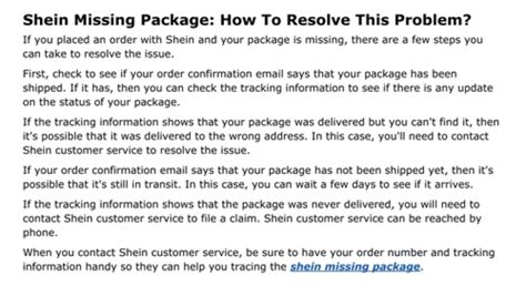 How to contact shein about missing package. Things To Know About How to contact shein about missing package. 